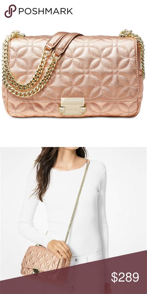 Michael Michael Kors Sloan Quilted Floral Chain Shoulder Bag